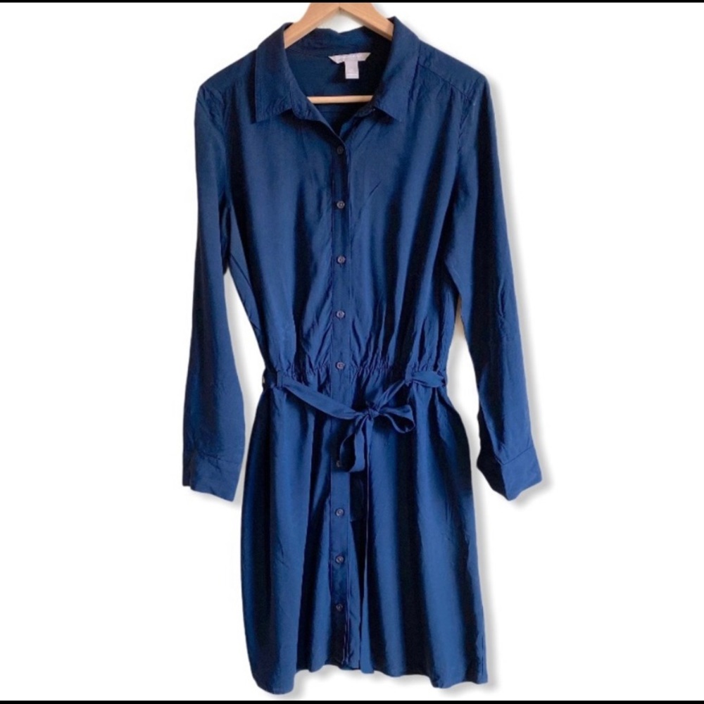 Banana Republic 14 Shirt Dress Navy
